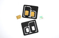 Asiduo 2 en 1 adaptador nano de la tarjeta del doble SIM con ABS plástico negro