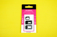 adaptador nano de la tarjeta del micrófono SIM del iPhone 4, ABS plástico 4FF a 3FF