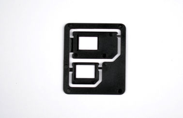 Adaptador plástico micro de la tarjeta del teléfono celular del ABS SIM, adaptador nano combinado de SIM