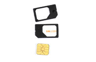 Adaptador regular negro de la tarjeta del micrófono SIM/adaptador micro 3FF - 2FF de la tarjeta de SIM