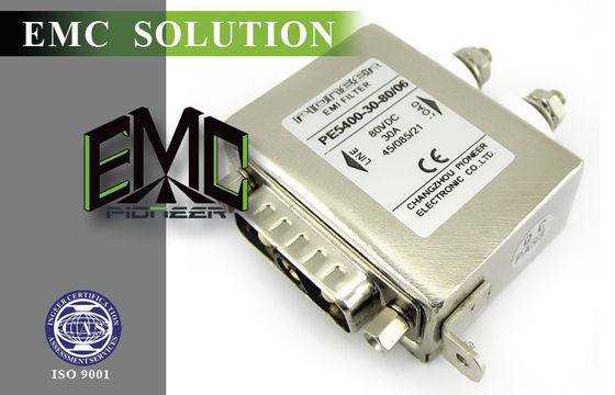 Línea filtro de línea eléctrica de la fuente de alimentación del filtro, 30A PE5400-30-80 de la EMI de DC