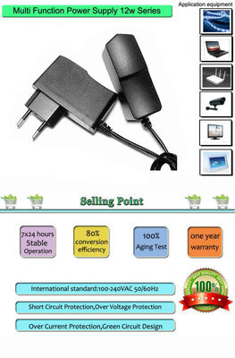 5W adaptador universal para la posición, adaptador de la fuente de corriente ALTERNA 1500MA/1.5A de 9V de la batería del ordenador portátil
