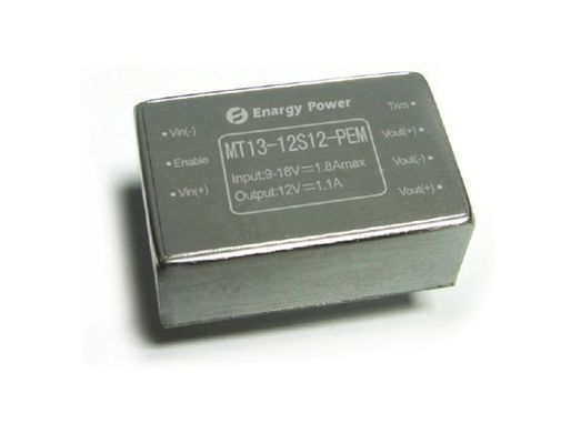 Gama ancha 9 de la entrada - el convertidor 12W de 18V DC-DC hizo salir 12V MT13-12S12-PEM