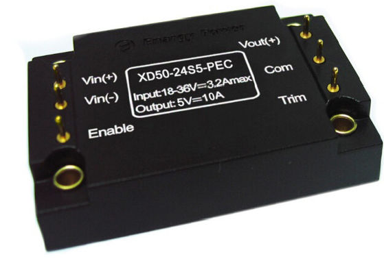 Salida 5V XD50-24S5-PEC de los convertidores 50W de DC-DC