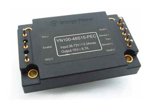 voltaje del convertidor 15 de 100W DC-DC con Solderability IEC60068-2-20 YN100-48S15-PEC