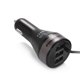cargador del coche del puerto de USB de 4.2A 21W tres con el adaptador incorporado del cable del micrófono USB