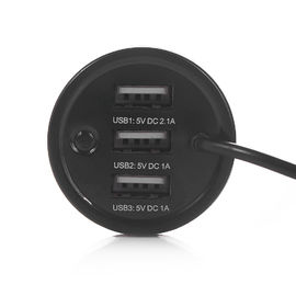 cargador del coche del puerto de USB de 4.2A 21W tres con el adaptador incorporado del cable del micrófono USB