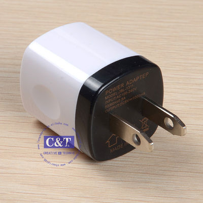 Hogar del viaje del USB enchufe del cargador de la pared del adaptador de 1,0 amperios para Iphone 6/6 5s más Samsung