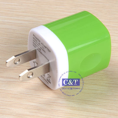 Hogar del viaje del USB enchufe del cargador de la pared del adaptador de 1,0 amperios para Iphone 6/6 5s más Samsung