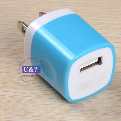 Hogar del viaje del USB enchufe del cargador de la pared del adaptador de 1,0 amperios para Iphone 6/6 5s más Samsung