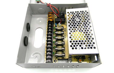 Fuente de alimentación de la cámara CCTV de 9 canales, caja de la fuente de alimentación del CCTV de 12V 5Amps