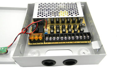 Fuente de alimentación de la cámara CCTV de 9 canales, caja de la fuente de alimentación del CCTV de 12V 5Amps