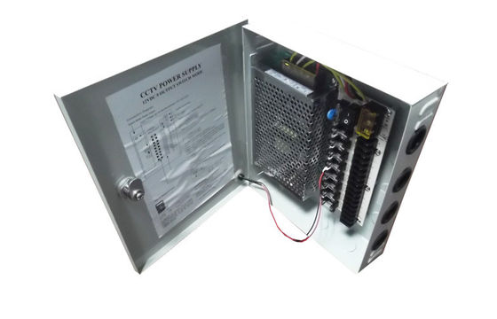 canal de la caja 9 de la fuente de alimentación del CCTV de 12V 5Amps, fuente de alimentación de la cámara CCTV