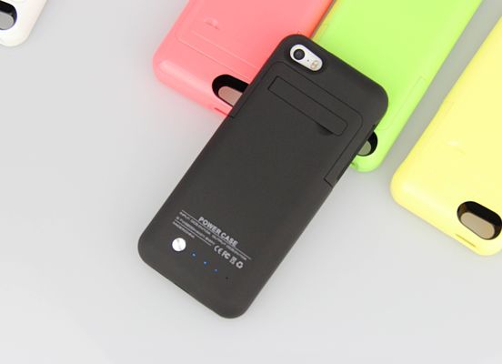 Cubierta externa del caso del cargador del banco del poder de la copia de seguridad de batería para el iPhone 5 2200mAh