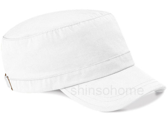 Azul en blanco del casquillo del ejército del algodón con la hebilla del metal, sombrero del ejército de los hombres 22 pulgadas