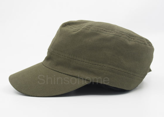 Hebilla militar 56 - 60 cm del metal del verde caqui del casquillo 100% del algodón unisex ajustable