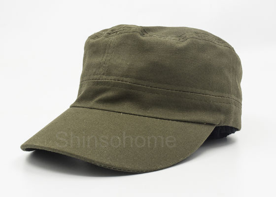 Hebilla militar 56 - 60 cm del metal del verde caqui del casquillo 100% del algodón unisex ajustable