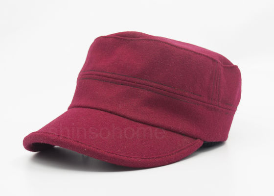 Algodón militar 100% para los adultos, parte posterior elástica del casquillo del algodón rojo apto de la flexión