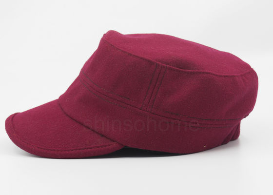 Algodón militar 100% para los adultos, parte posterior elástica del casquillo del algodón rojo apto de la flexión