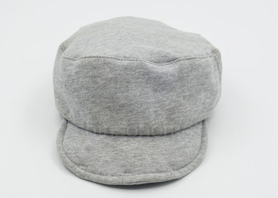 Borde suave de Adjutable del casquillo militar suave gris del algodón del invierno, casquillos de moda para los hombres