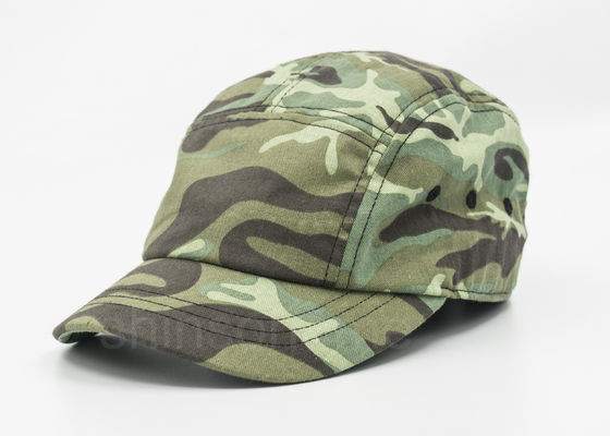 camuflaje militar del casquillo del algodón de 5/los 6 paneles con la sujeción rápida del metal