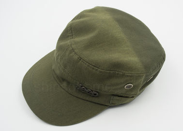 Casquillo militar Adjutable del verde caqui del algodón de la moda el 100% con la hebilla del metal