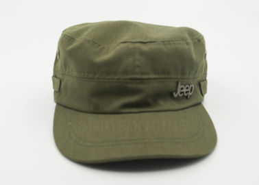 Casquillo militar Adjutable del verde caqui del algodón de la moda el 100% con la hebilla del metal