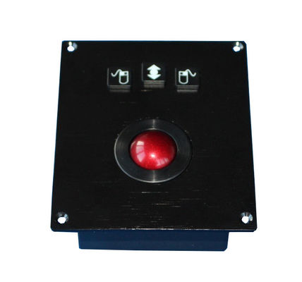 Trackball de los militares del negro 25m m a prueba de vandalismo con la resina fenólica roja Mechnical