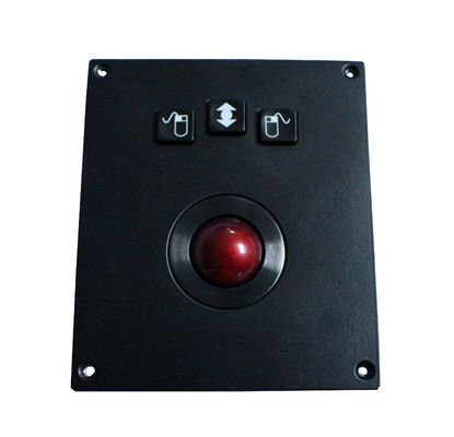 Trackball de los militares del negro 25m m a prueba de vandalismo con la resina fenólica roja Mechnical