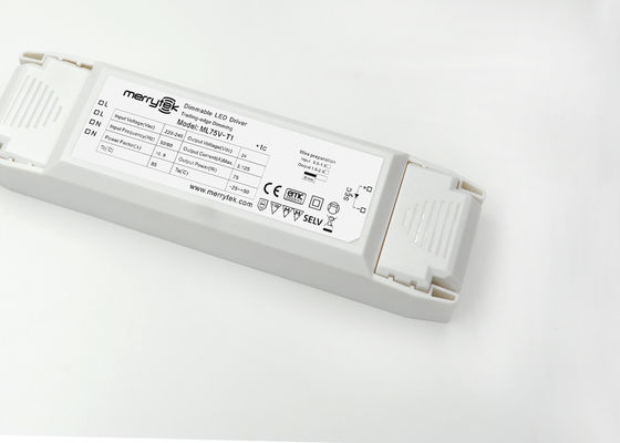 Borde de fuga/posterior IP20 del voltaje de Traic de 75 vatios del conductor constante de Dimmable LED